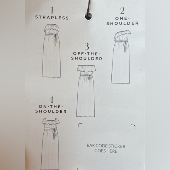 Lane Bryant Black and White Off-Shoulder Maxi Sundress - Picture 5 of 5